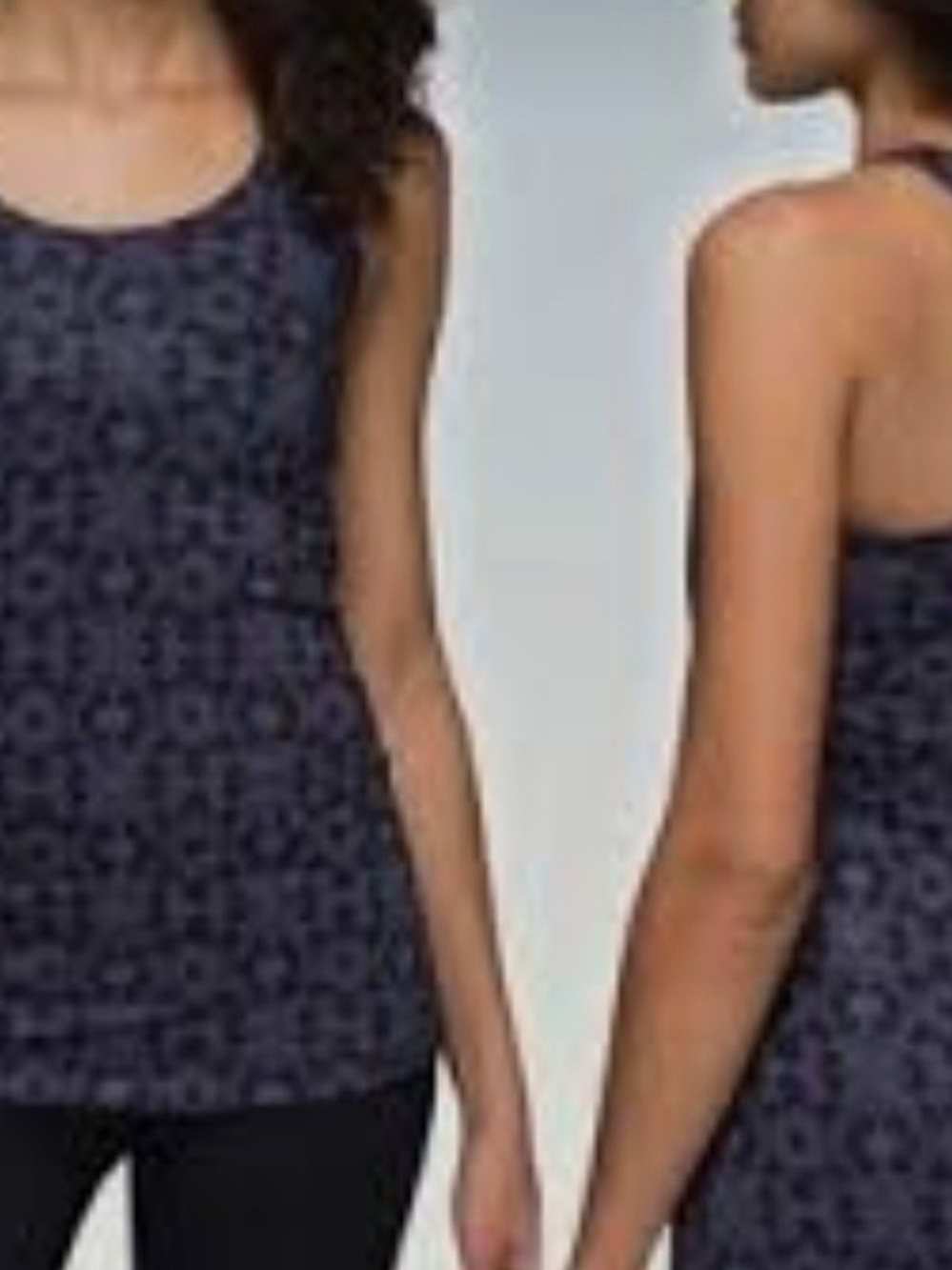 lululemon athletica Charcoal Patterned Racerback Tank